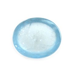 MILKY AQUAMARINE OVAL CAB (A) 13X11MM 5.73 Cts.