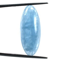 MILKY AQUAMARINE LONG OVAL CAB (AAA) 29X11.50MM 13.60 Cts.