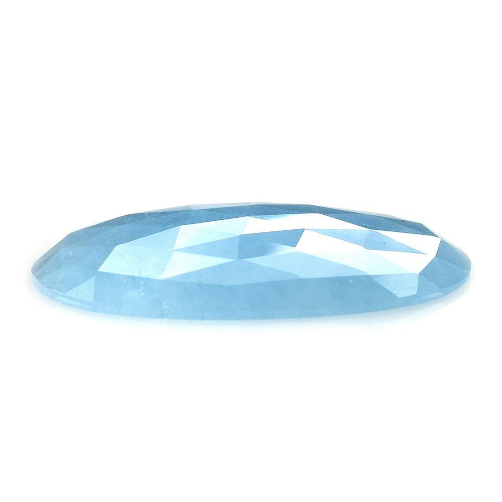 MILKY AQUAMARINE ROSE CUT OVAL CAB (AAA) 30X22MM 19.60 Cts.