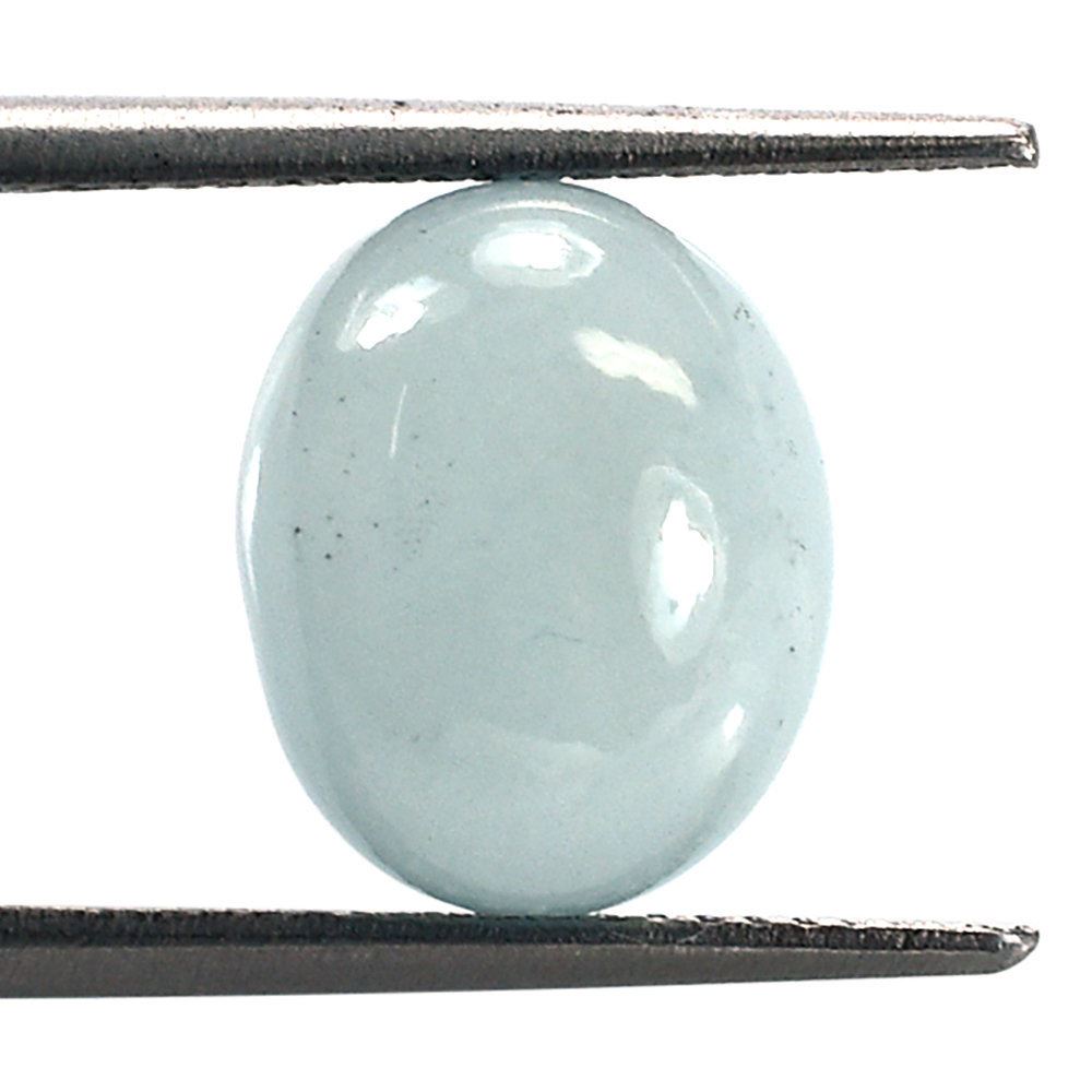 MILKY AQUAMARINE OVAL CAB (A) 12X10MM 5.97 Cts.