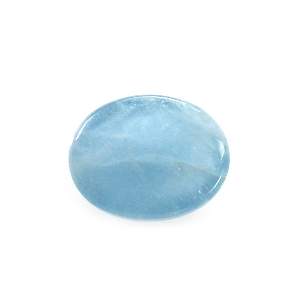 MILKY AQUAMARINE OVAL CAB (AA) 10X8MM 2.74 Cts.