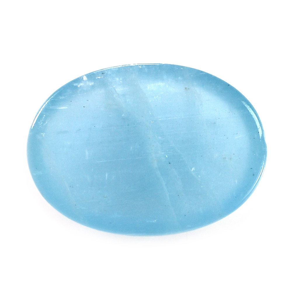 MILKY AQUAMARINE OVAL CAB (AAA) 18X13MM 9.70 Cts.