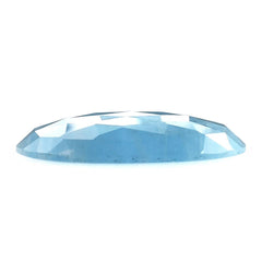 MILKY AQUAMARINE ROSE CUT IRRGULAR OVAL CAB (AAA) 30X20MM 21.65 Cts.