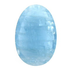 MILKY AQUAMARINE ROSE CUT IRRGULAR OVAL CAB (AAA) 30X20MM 21.65 Cts.