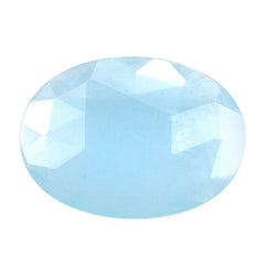 MILKY AQUAMARINE ROSE CUT BRIOLETTE OVAL (AA) 18X13MM 6.75 Cts.