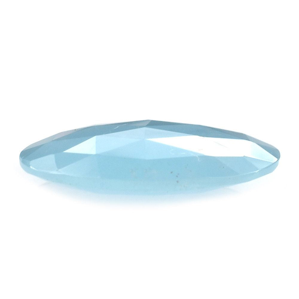 MILKY AQUAMARINE ROSE CUT BRIOLETTE OVAL (AA) 18X13MM 6.75 Cts.