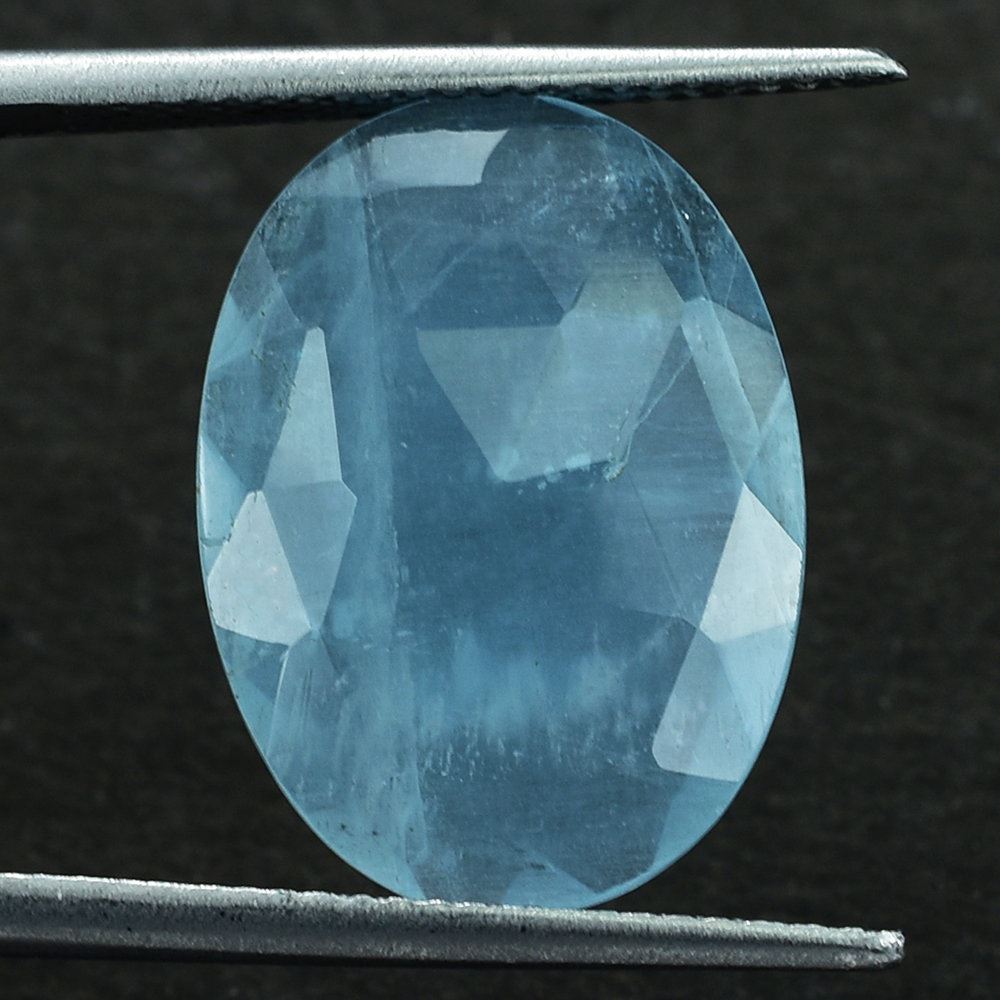 MILKY AQUAMARINE ROSE CUT BRIOLETTE OVAL (AA) 18X13MM 6.75 Cts.