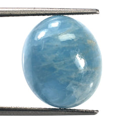 MILKY AQUAMARINE PLAIN OVAL CAB (AAA) 15X13MM 9.40 Cts.