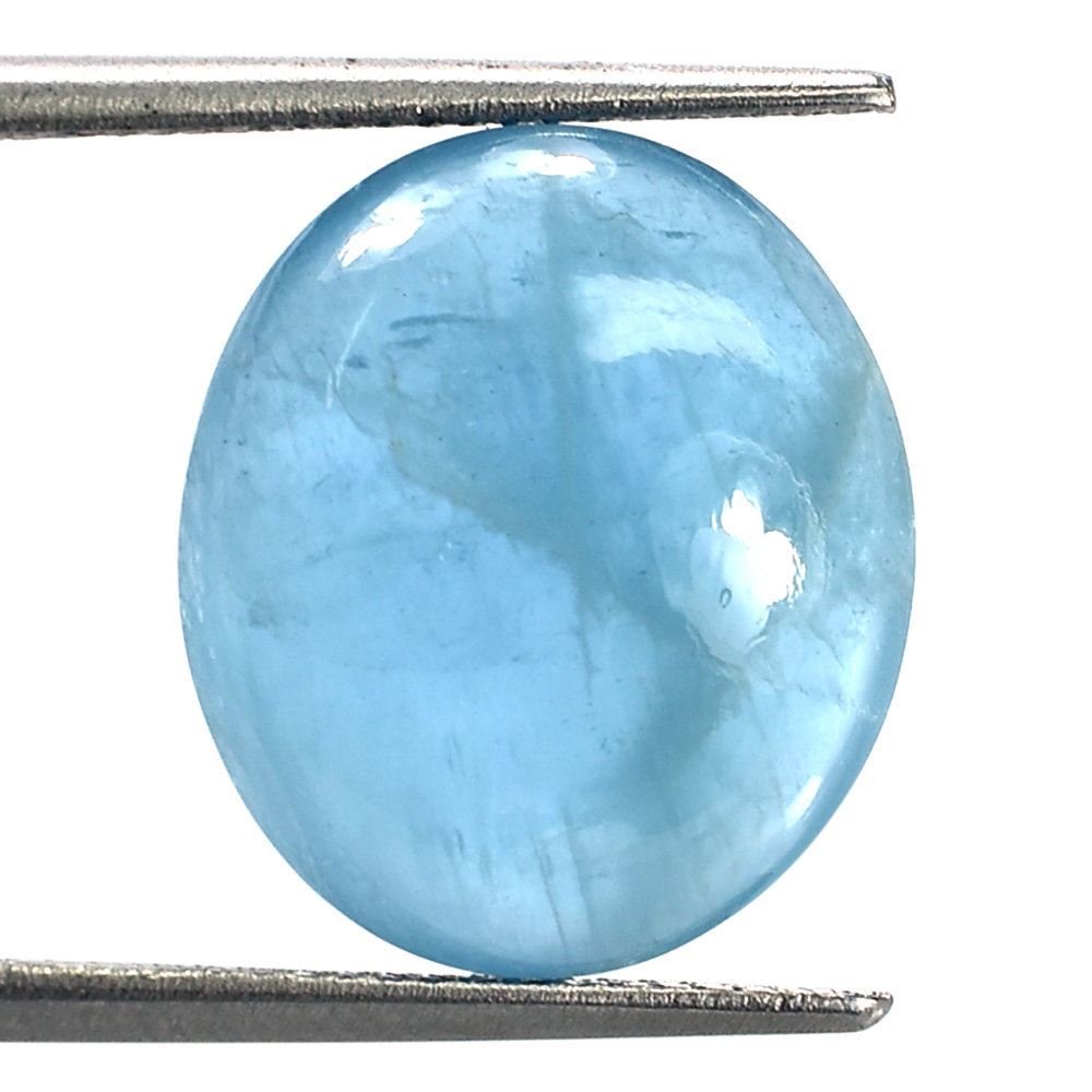 MILKY AQUAMARINE OVAL CAB (AAA) 16X14MM 8.50 Cts.