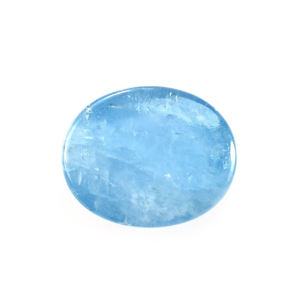 MILKY AQUAMARINE OVAL CAB (AAA) 10X8MM 2.88 Cts.
