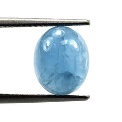 MILKY AQUAMARINE OVAL CAB (AAA) 10X8MM 2.88 Cts.