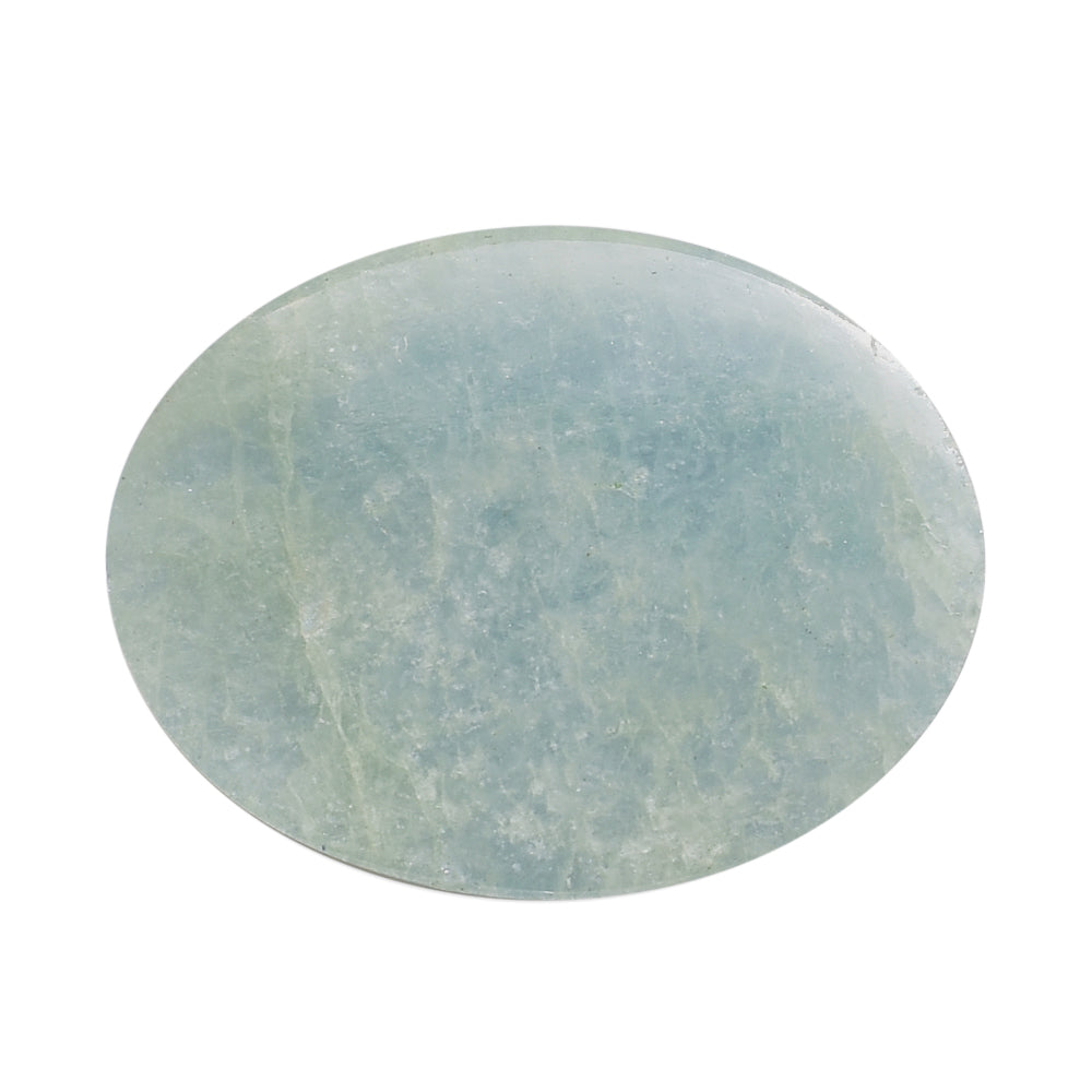 MILKY AQUAMARINE OVAL CAB 18X14MM 12.27 Cts.