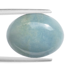 MILKY AQUAMARINE OVAL CAB 18X14MM 12.27 Cts.