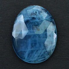 MILKY AQUAMARINE ROSE CUT OVAL CAB (MILKY/AAA) 26X20MM 15.30 Cts.