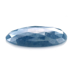 MILKY AQUAMARINE ROSE CUT OVAL CAB (MILKY/AAA) 26X20MM 15.30 Cts.