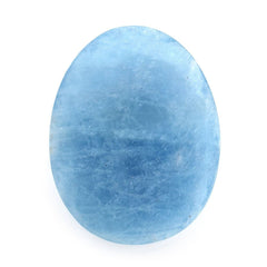 MILKY AQUAMARINE ROSE CUT OVAL CAB (MILKY/AAA) 26X20MM 15.30 Cts.