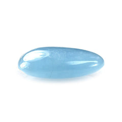 MILKY AQUAMARINE PLAIN LENTIL PEARISH 13.80X10.50MM 4.13 Cts.