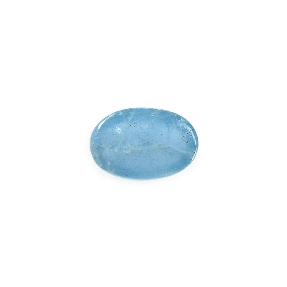 MILKY AQUAMARINE PLAIN OVAL CAB 6X4MM 0.51 Cts.