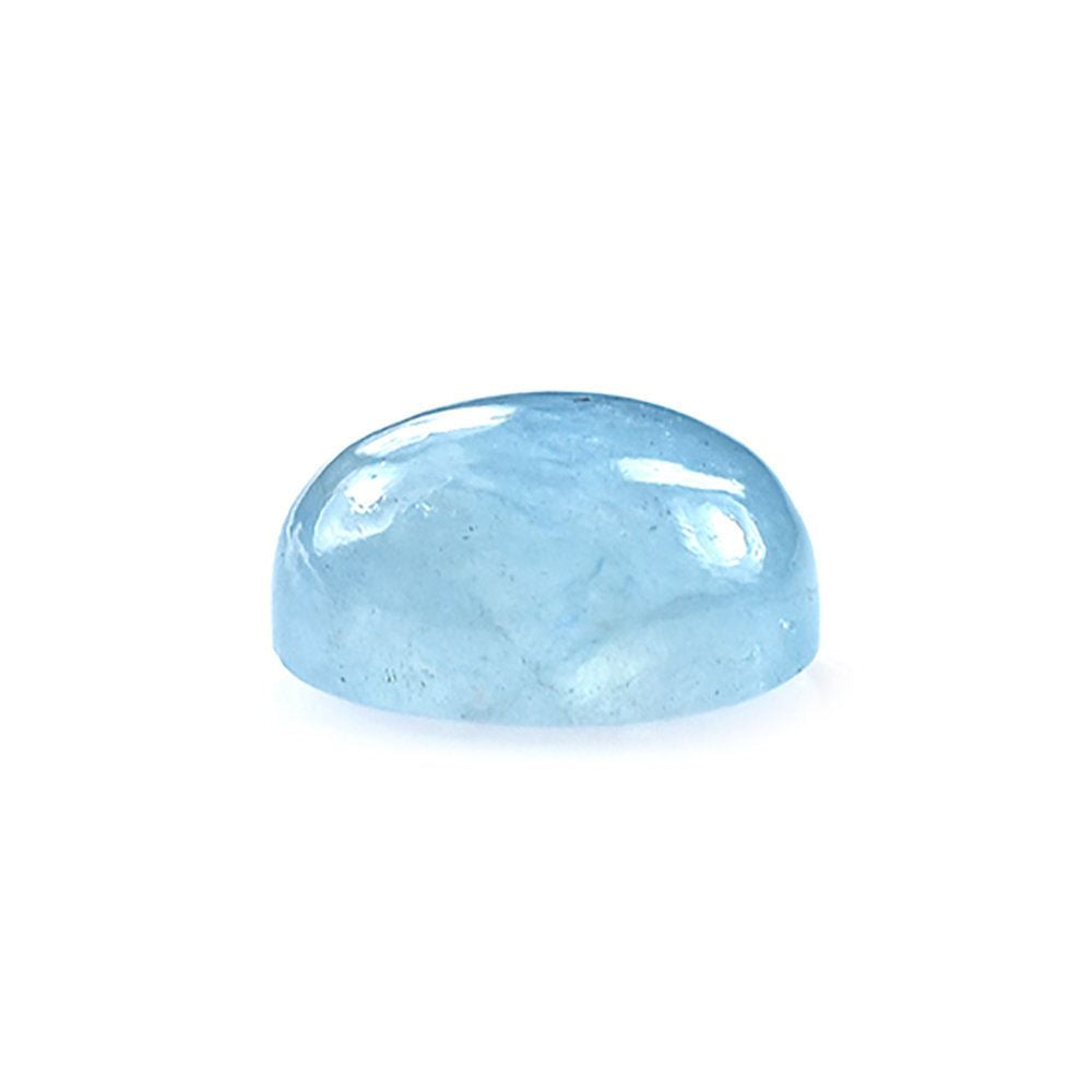 MILKY AQUAMARINE PLAIN OVAL CAB 8X10MM 3.19 Cts.