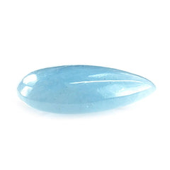 MILKY AQUAMARINE PLAIN LENTIL PEAR 15X10MM 4.64 Cts.