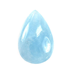 MILKY AQUAMARINE PLAIN LENTIL PEAR 15X10MM 4.64 Cts.