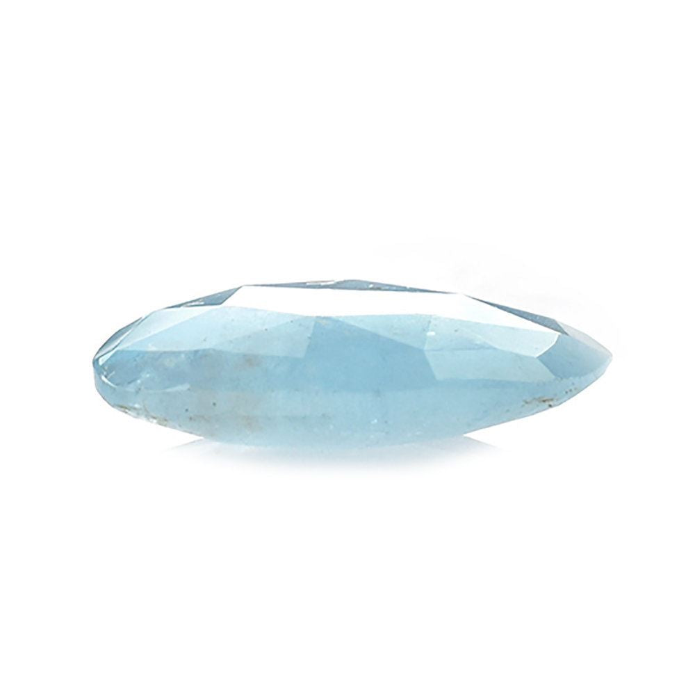 MILKY AQUAMARINE ROSE CUT BRIOLETTE PEARISH 13.50X10MM 3.79 Cts.