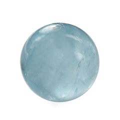MILKY AQUAMARINE PLAIN ROUND BALL (AA/MILKY) 12.00X12.00MM 12.83 Cts.