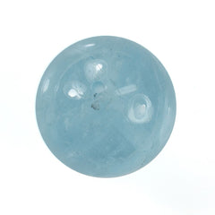 MILKY AQUAMARINE PLAIN ROUND BALL (AA/MILKY) 12.00X12.00MM 12.83 Cts.