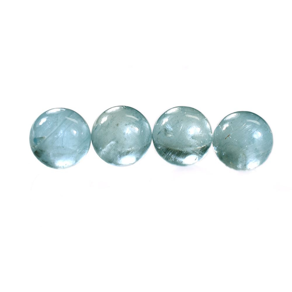 MILKY AQUAMARINE PLAIN ROUND BALL (AA/MILKY) 12.00X12.00MM 12.83 Cts.