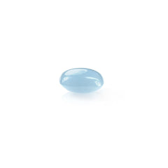 MILKY AQUAMARINE PLAIN LENTIL CUSHION (AA/SI) 10.00X10.00 MM 3.98 Cts.