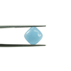 MILKY AQUAMARINE PLAIN LENTIL CUSHION (AA/SI) 10.00X10.00 MM 3.98 Cts.