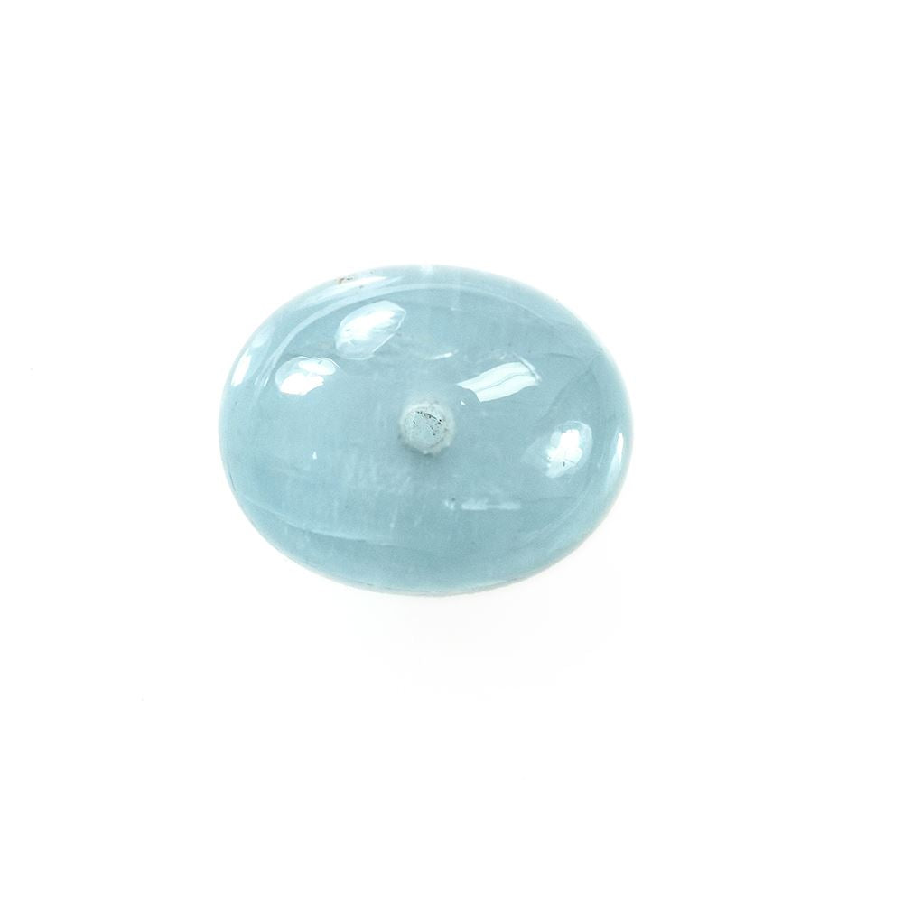 MILKY AQUAMARINE PLAIN BON SHAPE (AA/SI) (HALF DRILL) 12.00X10.00 MM 12.20 Cts.