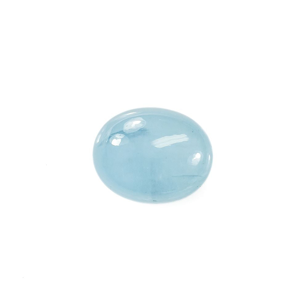 MILKY AQUAMARINE PLAIN BON SHAPE (AA/SI) (HALF DRILL) 12.00X10.00 MM 12.20 Cts.
