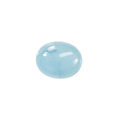 MILKY AQUAMARINE PLAIN BON SHAPE (AA/SI) (HALF DRILL) 12.00X10.00 MM 12.20 Cts.