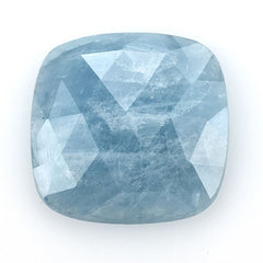 MILKY AQUAMARINE ROSE CUT CUSHION CAB 17.00X17.00 MM 9.05 Cts.