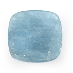 MILKY AQUAMARINE ROSE CUT CUSHION CAB 17.00X17.00 MM 9.05 Cts.