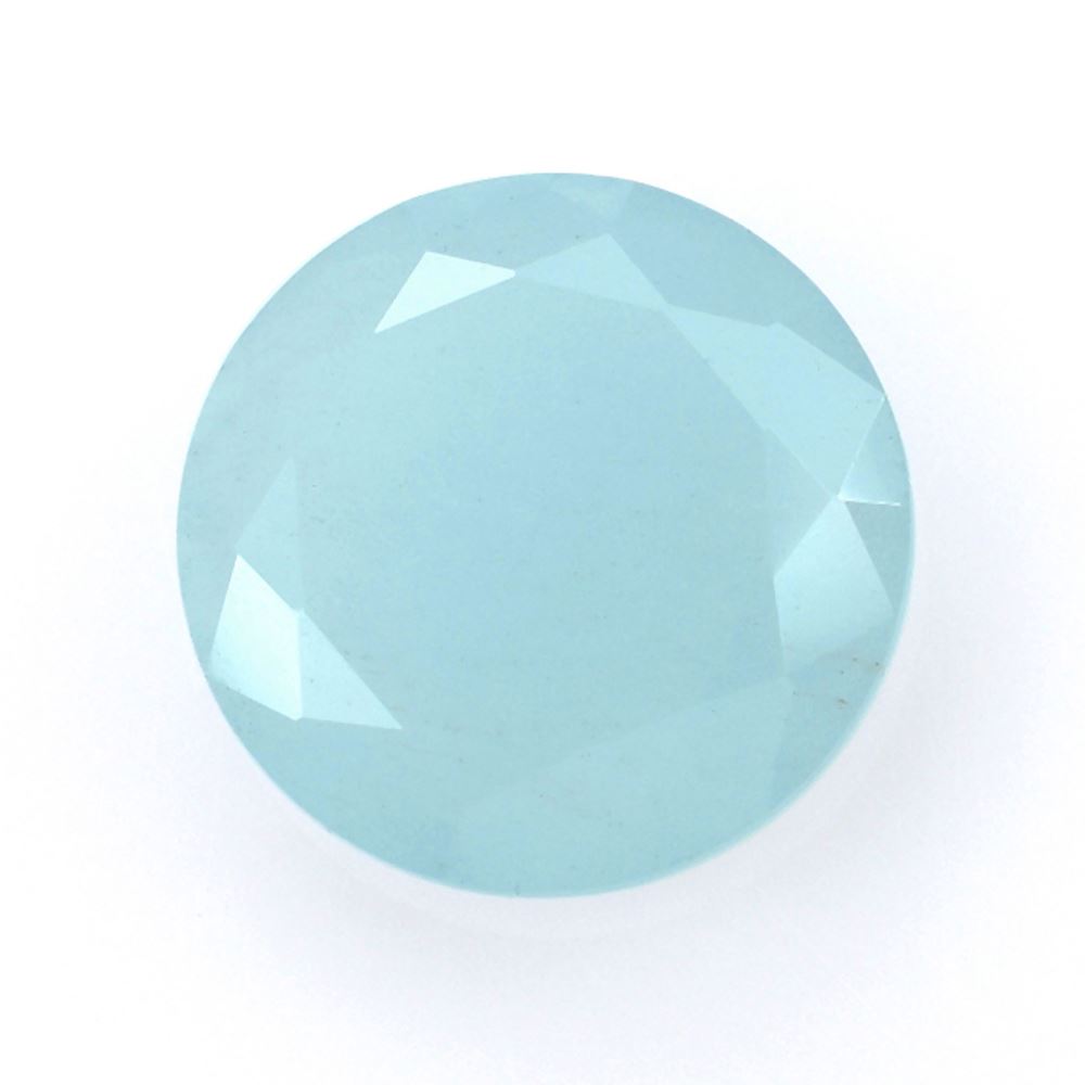 MILKY AQUAMARINE BOTH SIDE TABLE CUT ROUND (SUPER) 12.00X12.00 MM 3.93 Cts.