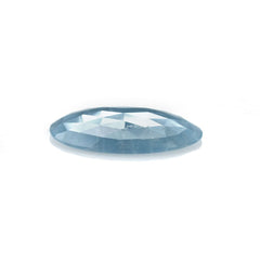 MILKY AQUAMARINE PLAIN ROSE CUT CAB EGG OVAL (AA) 26.00X20.00 MM 14.50 Cts.