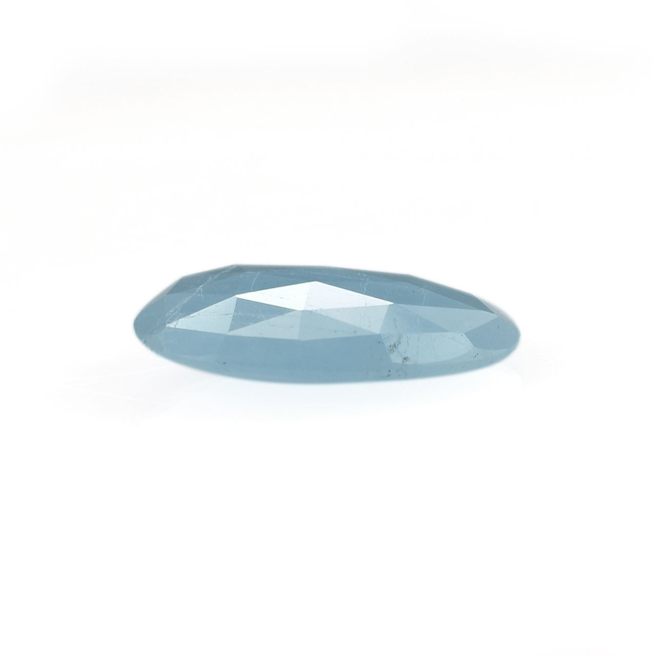 MILKY AQUAMARINE MILKY ROSE CUT TRILLIONISH (AA) 15.50X12.50 MM 4.70 Cts.