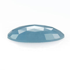 MILKY AQUAMARINE ROSE CUT EGG OVAL CAB (FLAT BOTTOM)(AA) 20.00X16.00 MM 8.86 Cts.