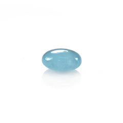 MILKY AQUAMARINE PLAIN LENTIL OVAL (AA) 11.00X9.00 MM 4.30 Cts.