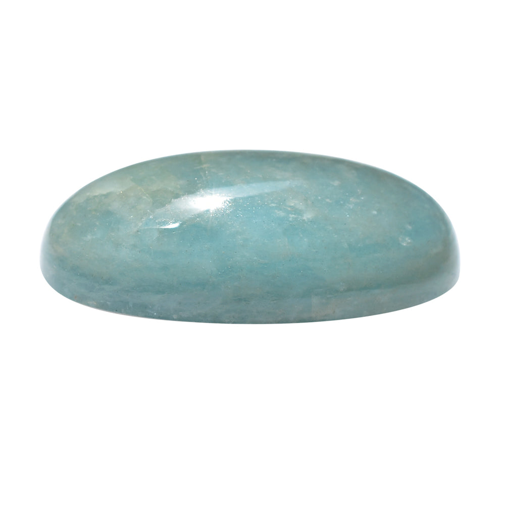 MILKY AQUAMARINE OVAL CAB 31X20MM 47.60 Cts.