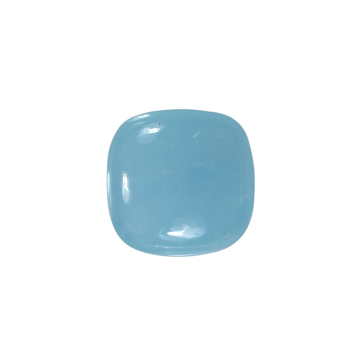 MILKY AQUAMARINE PLAIN LENTIL CUSHION (AAA) 8.00X8.00 MM 1.78 Cts.