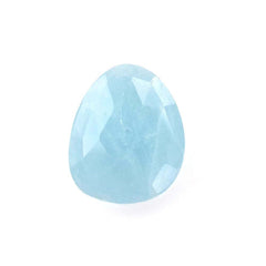 MILKY AQUAMARINE ROSE CUT BRIOLETTE TRILLIONISH (AA)(SI) 15.50X12.50 MM 4.89 Cts.