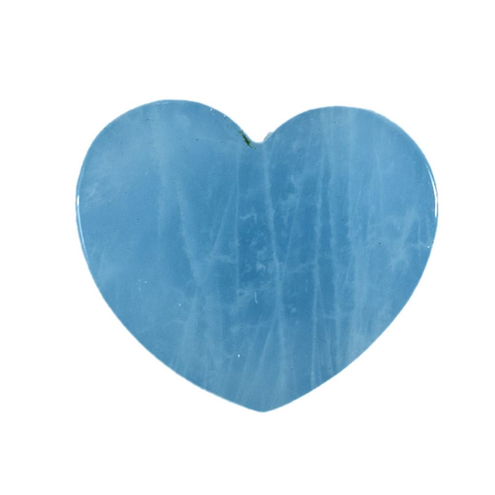 MILKY AQUAMARINE PLAIN HEART (AA) 17.00X15.00 MM 10.10 Cts.