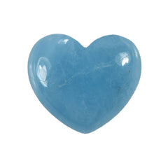 MILKY AQUAMARINE PLAIN HEART (AA) 14.00X12.00 MM 6.40 Cts.