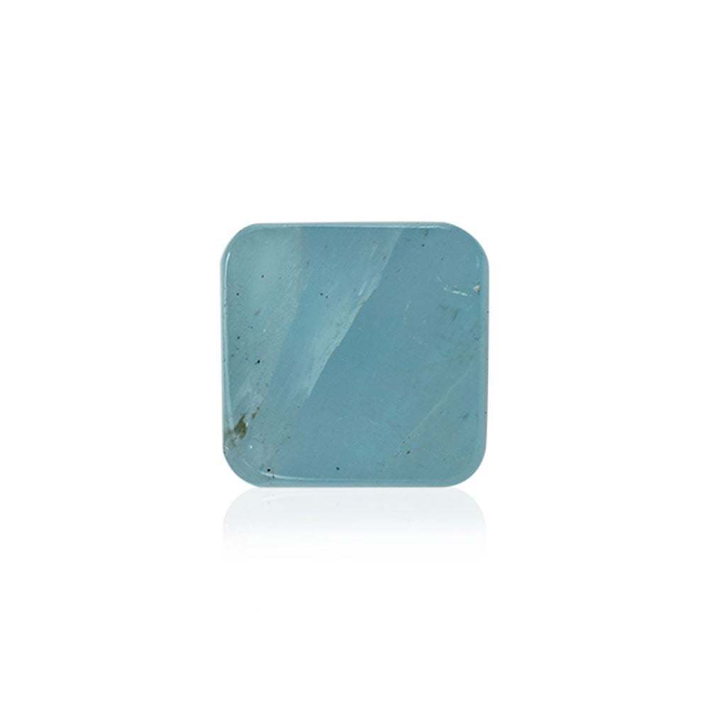 MILKY AQUAMARINE STAR CUT SQUARE CAB (A) 10.00X10.00 MM 5.71 Cts.