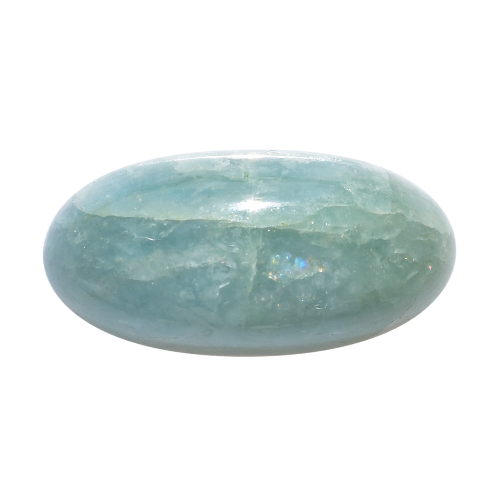 MILKY AQUAMARINE OVAL CAB 24X12MM 18.40 Cts.