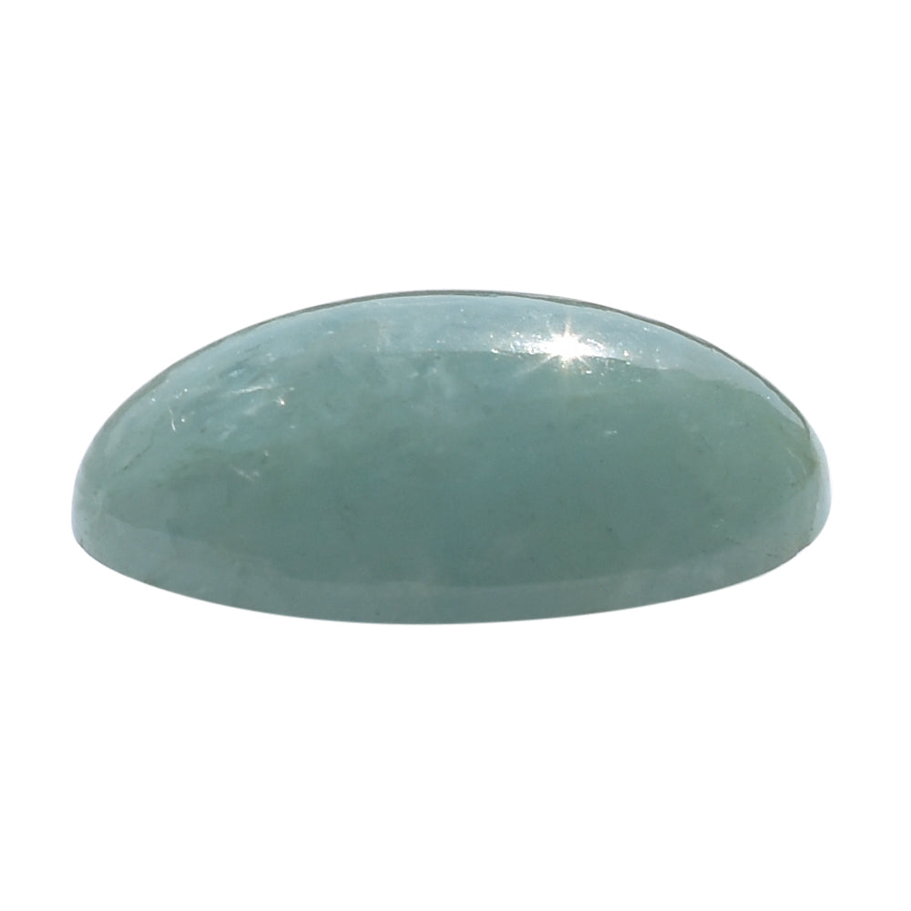 MILKY AQUAMARINE OVAL CAB 16X11MM 7.80 Cts.