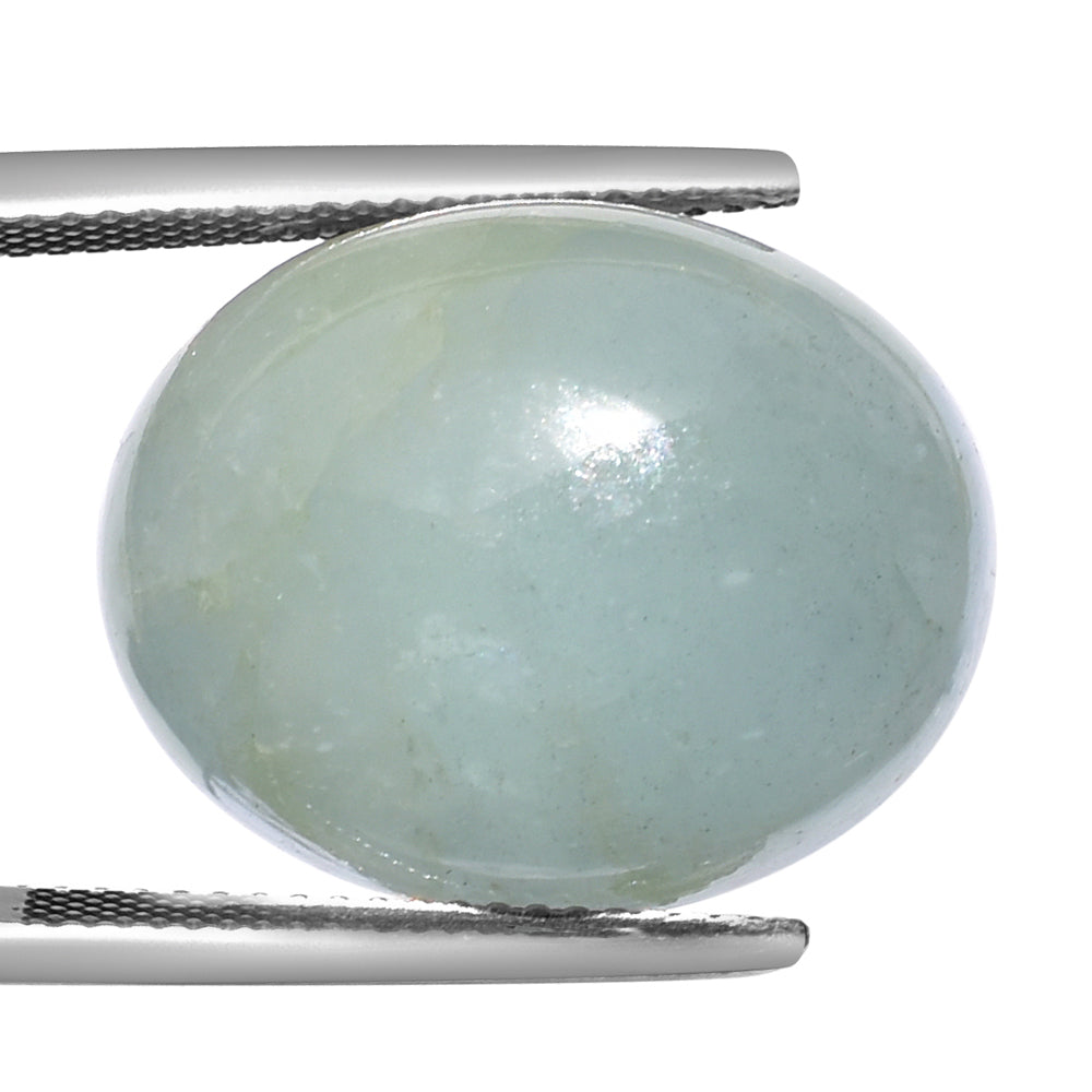 MILKY AQUAMARINE OVAL CAB 19X16MM 22.05 Cts.